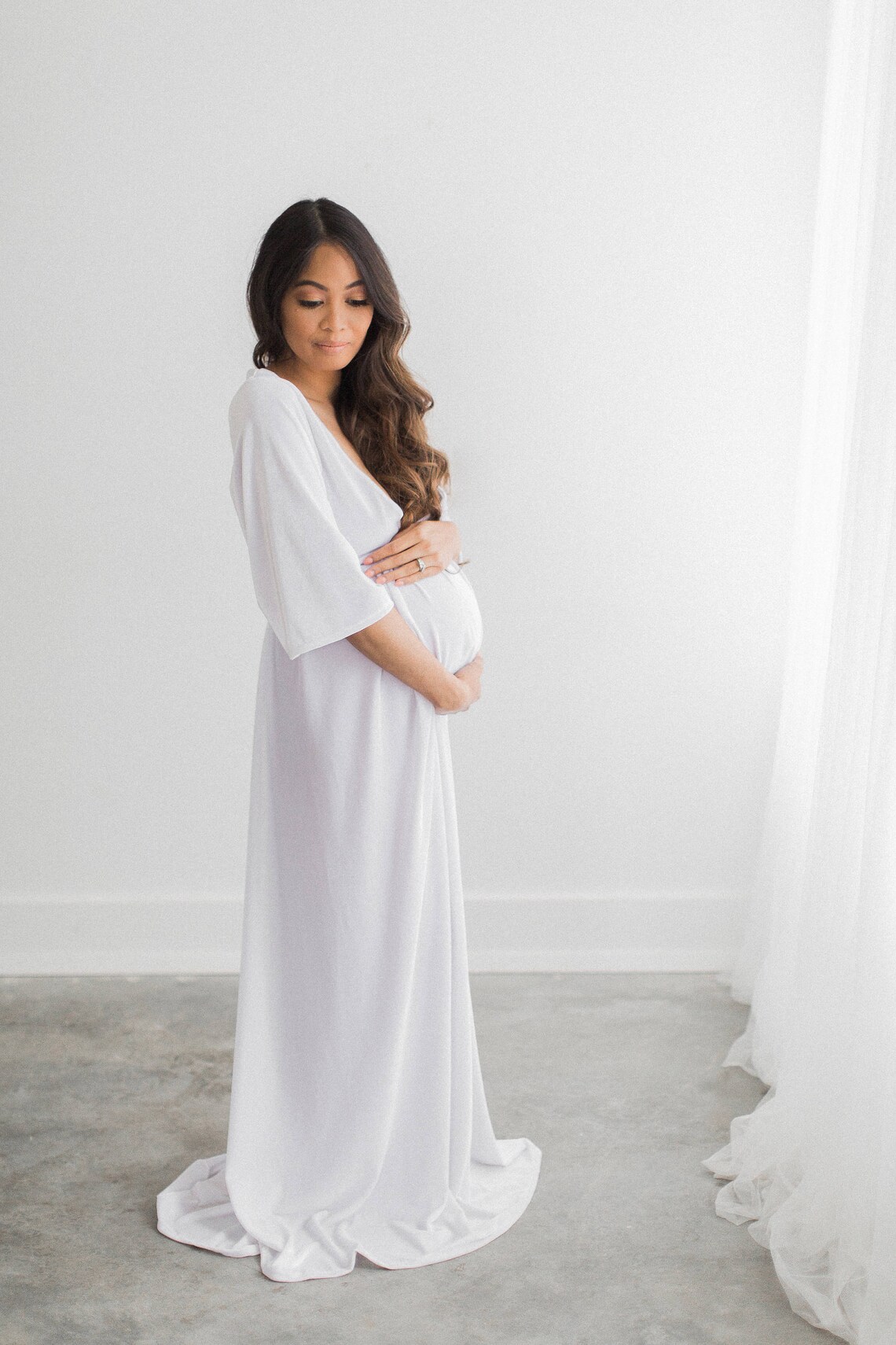 Maternity Velvet Dress for Photo Shoot Plus Size Boho Etsy