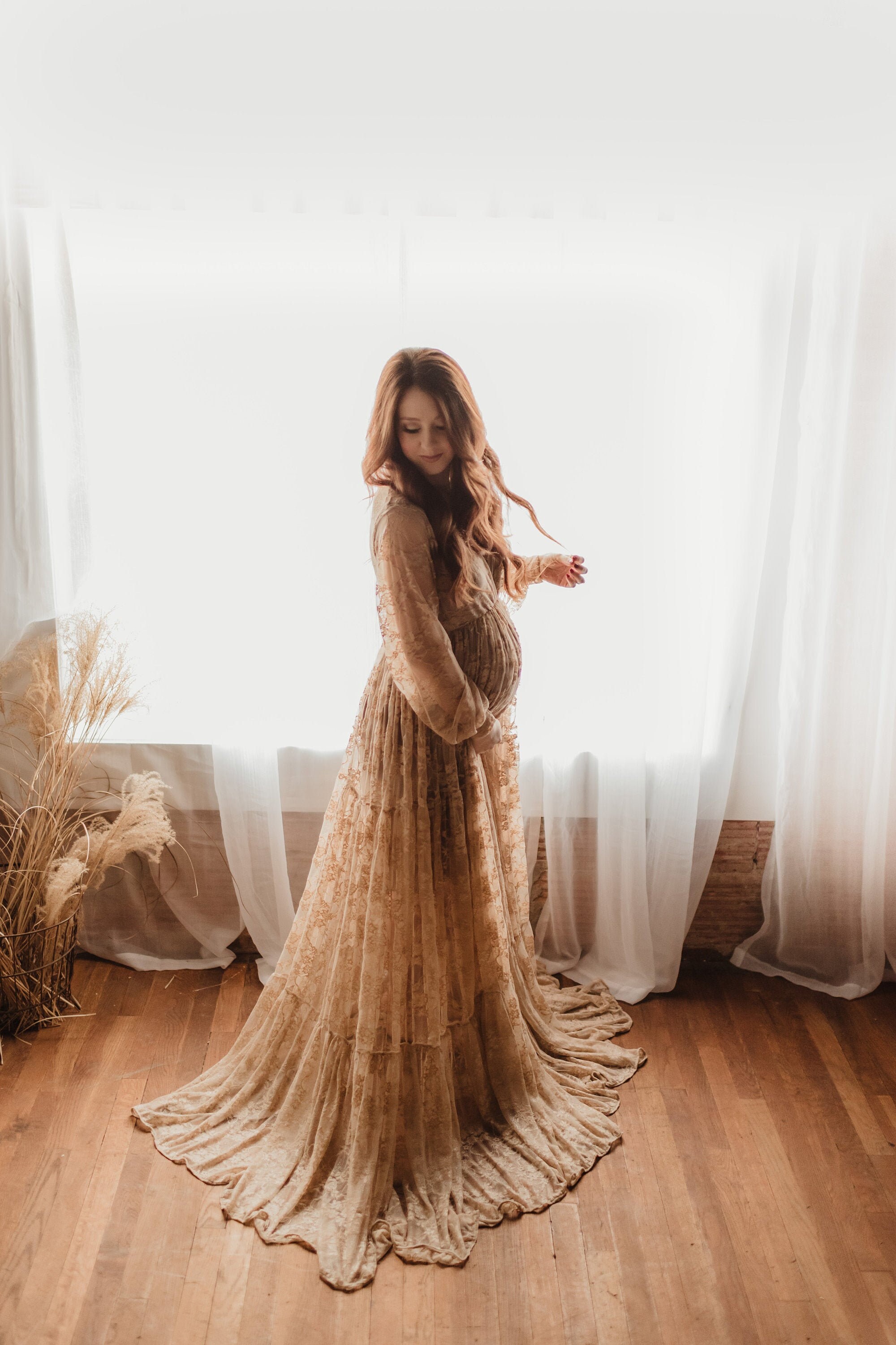 Long Sleeve Maternity Dress Maternity Occasion Dress Plus Etsy Australia