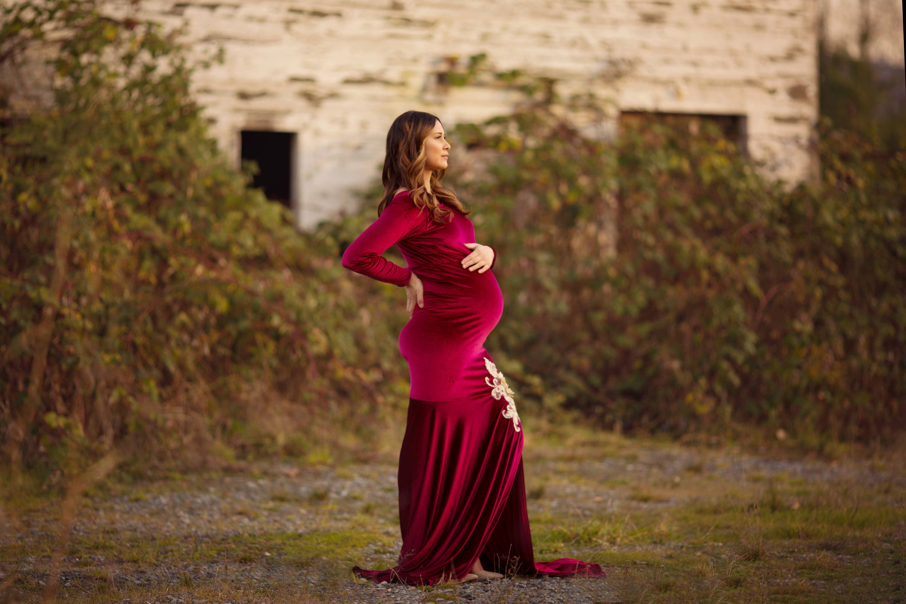 Gold Maternity Dress for Photoshoot Gold Velvet Dress Etsy