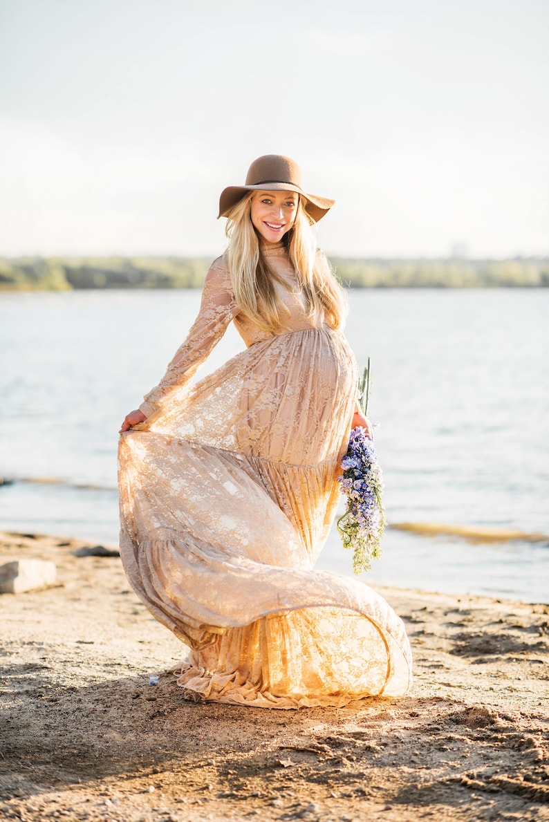 Long Sleeve Maternity Dress Maternity Occasion Dress Plus Etsy Australia