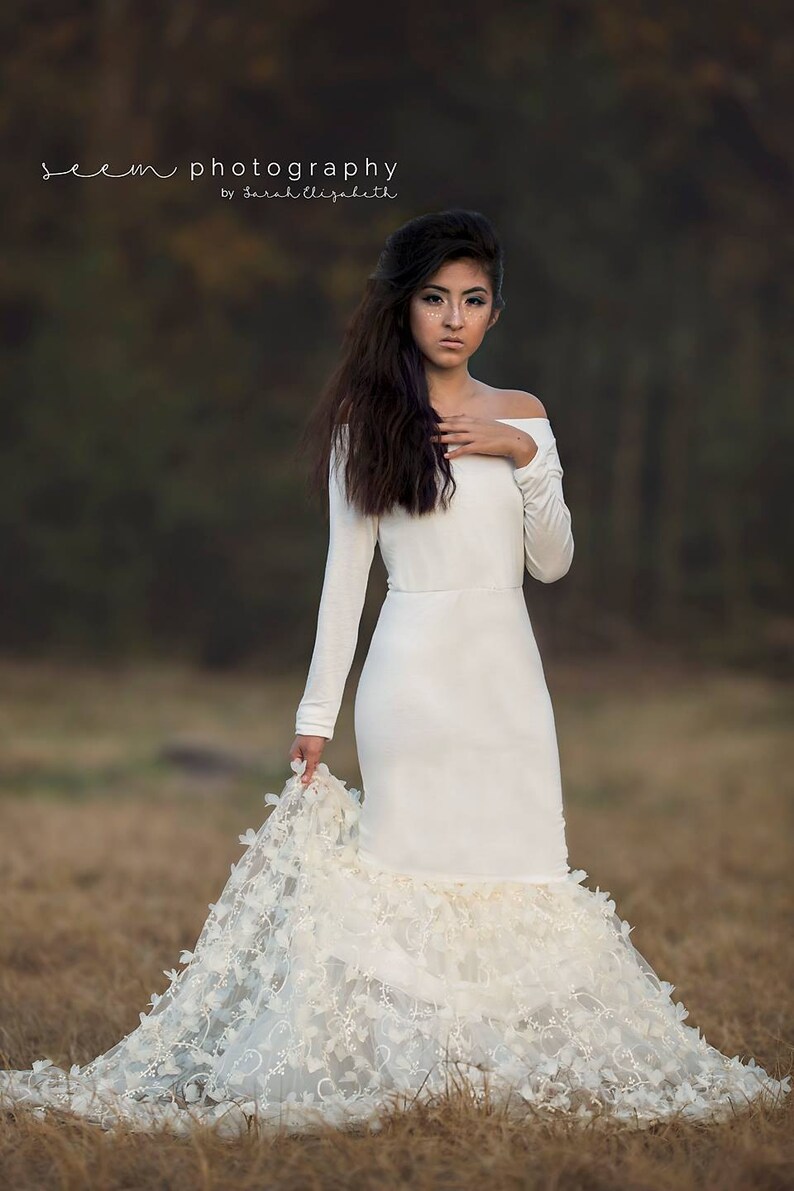 Maternity Wedding Dress Mermaid Gown White Maternity Gown Etsy