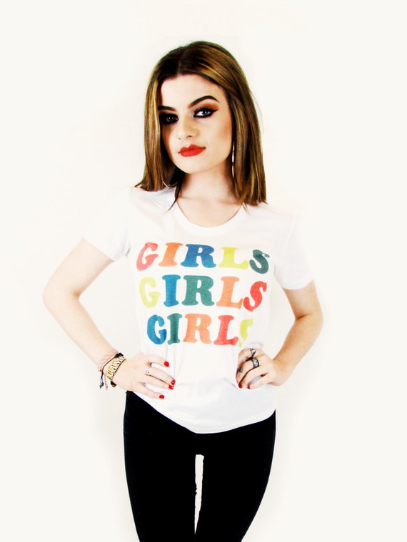 GIRLS GIRLS GIRLS T Shirt Womens 