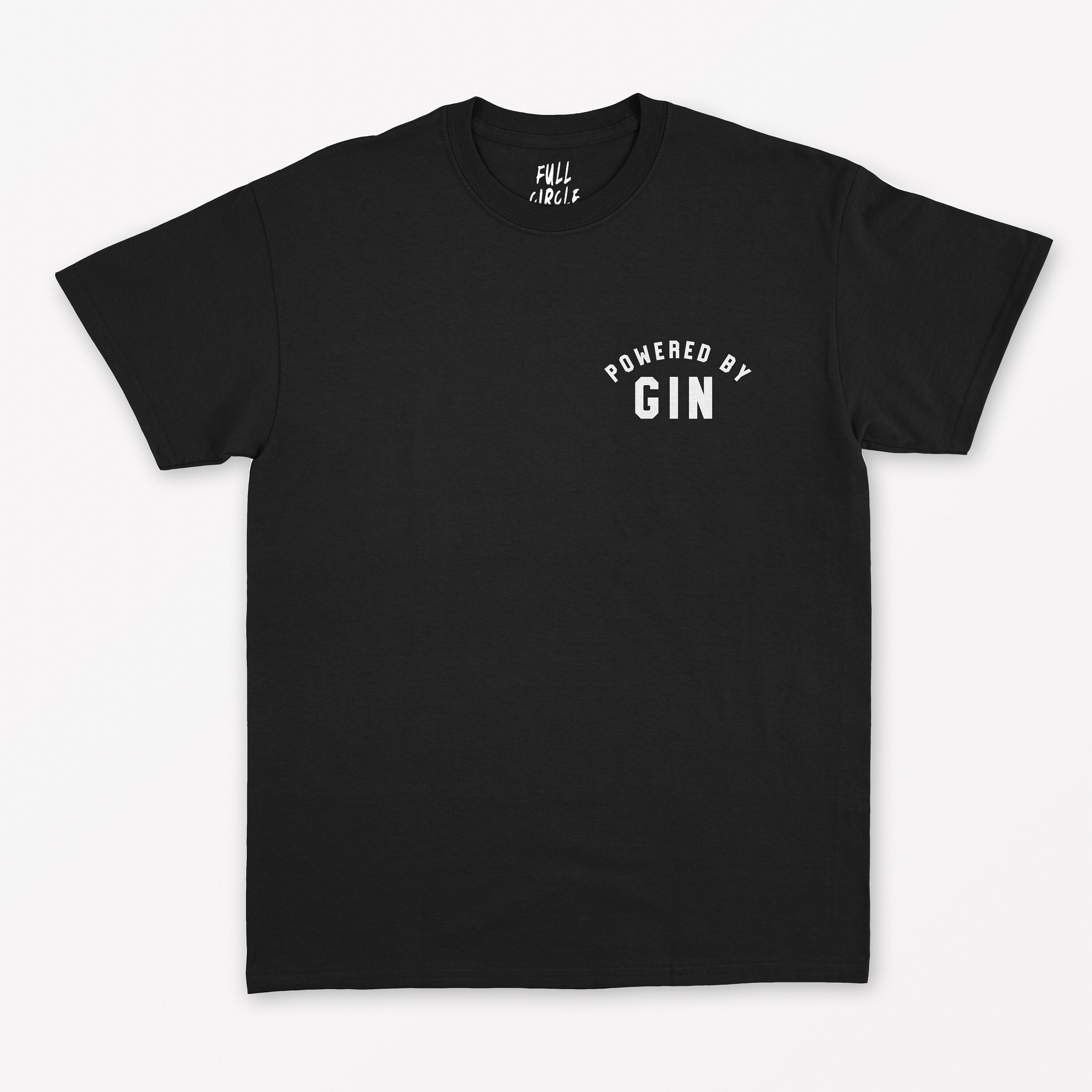 Powered by Gin T Shirt Gin Lover Gift / Beer T Shirt / Vodka Etsy UK