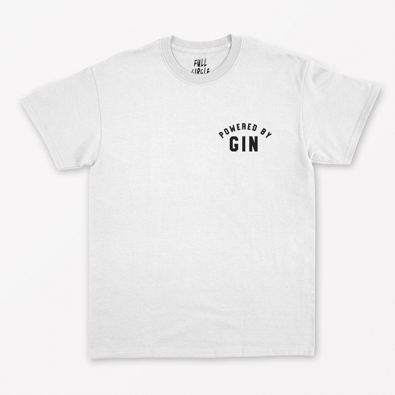 Powered by Gin T Shirt Gin Lover Gift / Beer T Shirt / Vodka - Etsy UK