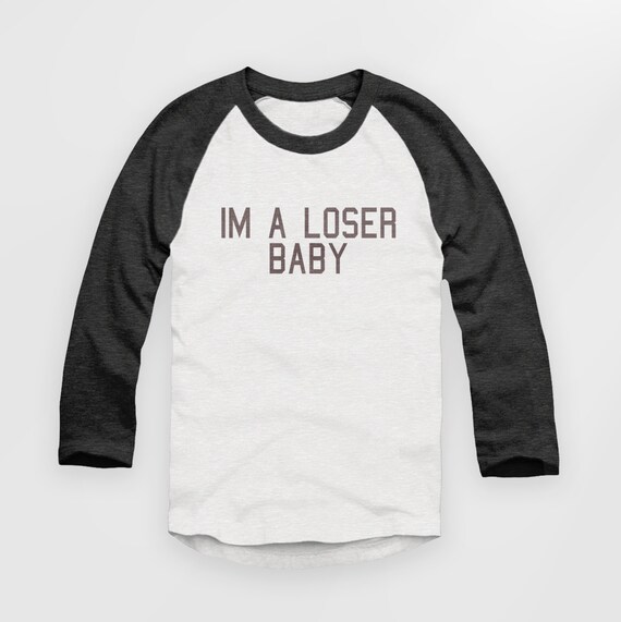 Get in Loser/ 3//4 Sleeve Raglan Baseball Shirt Girl