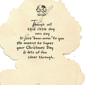 The Most Adorable Christmas Puppy Dog Spaniel Vintage Card Image image 2