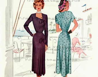 Digital Download Vintage 1940s McCall Sewing  Pattern Catalog Image  Fabulous Dresses and Graphics!
