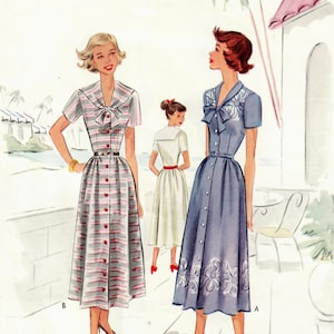 Digital Download Vintage 1940s McCall Pattern Catalog Image  Fabulous Dresses and Graphics! 5