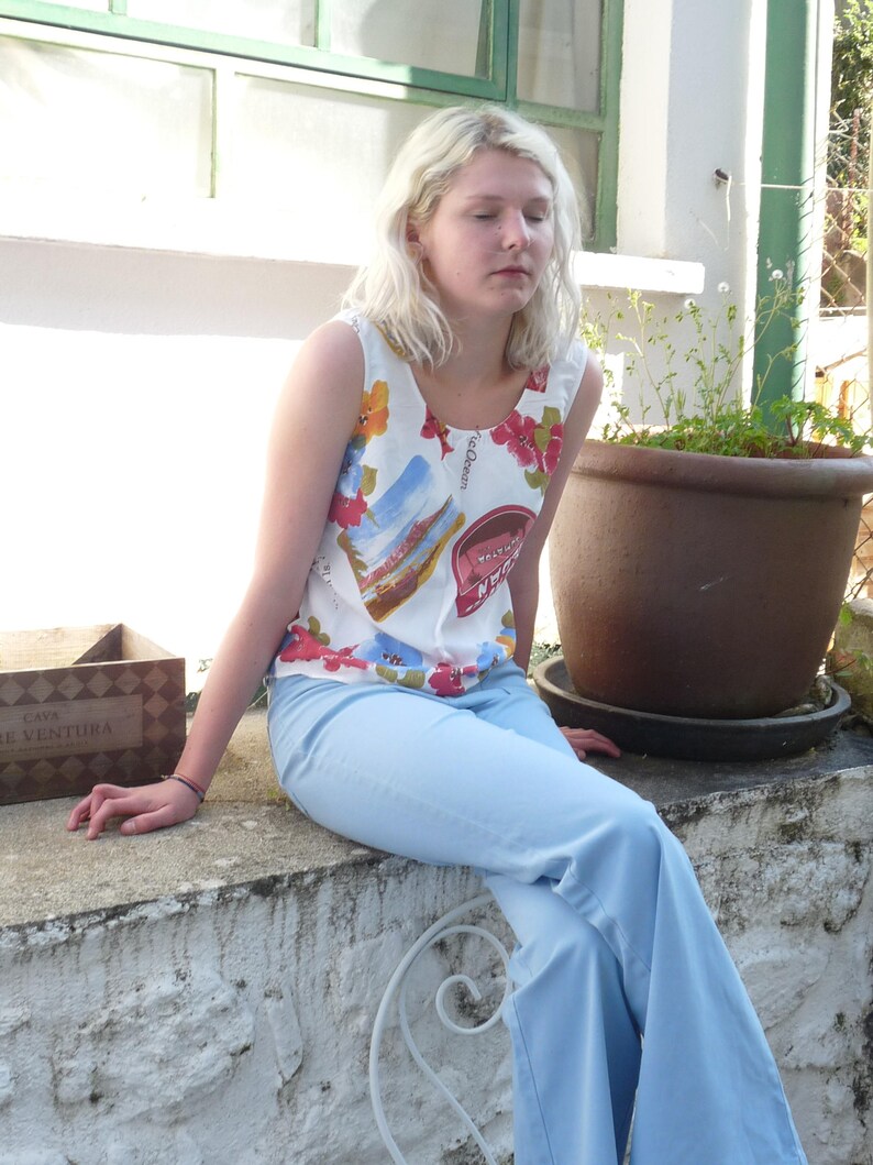 DUBIS vintage 1980/'s colourful vest top