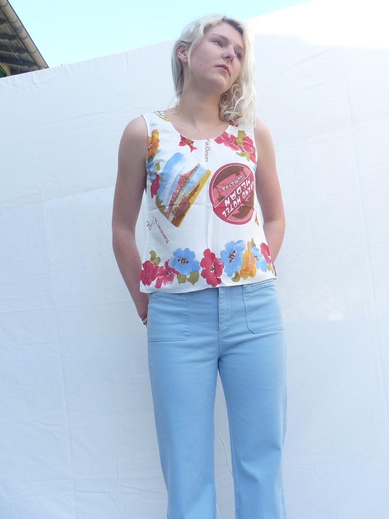 DUBIS vintage 1980/'s colourful vest top