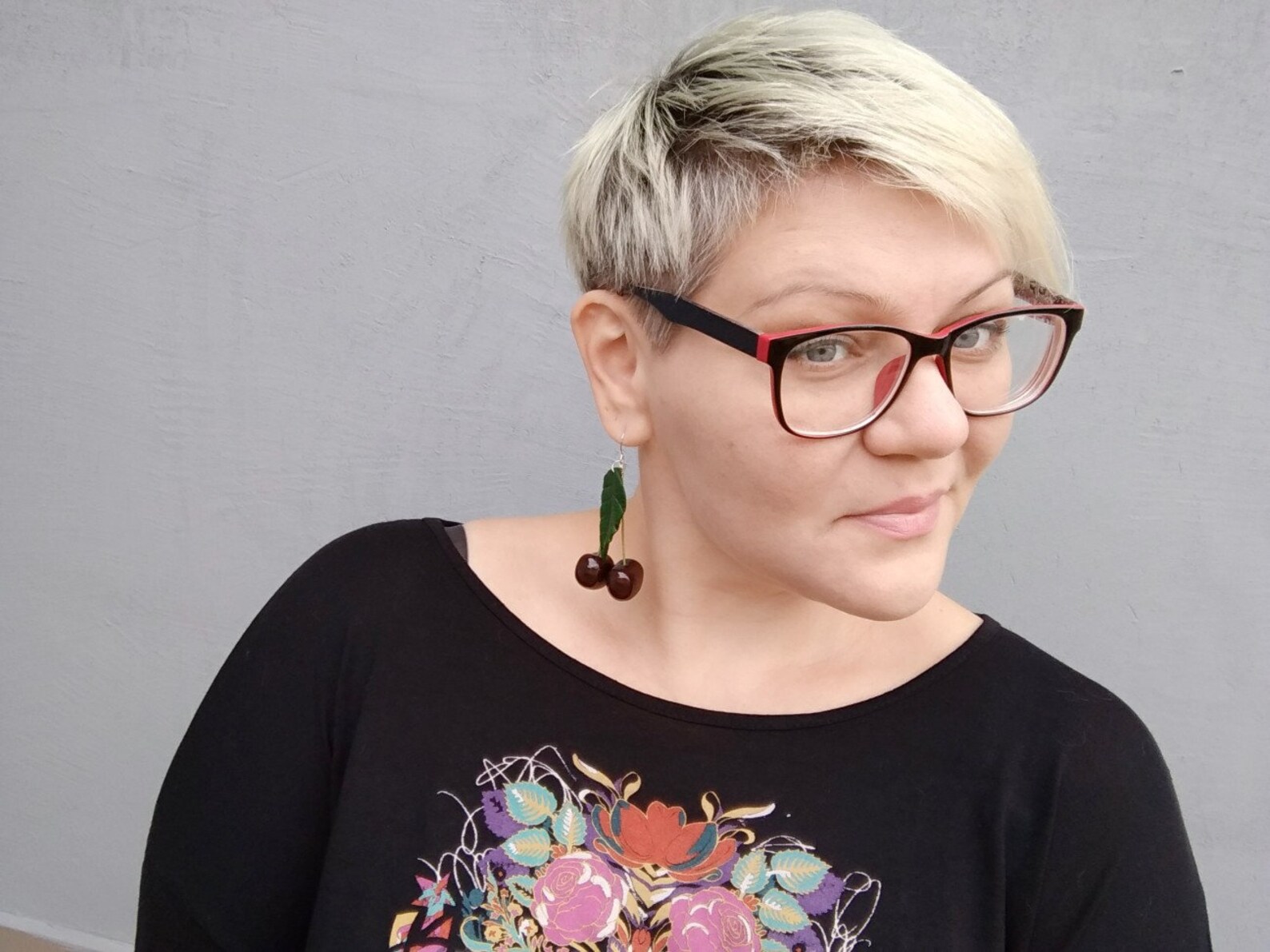 Earrings Black Cherry Red Earrings Jewelry Cherry Earrings Etsy