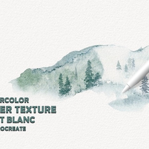 Mont Blanc Watercolor Paper Texture for Procreate, 2 sizes, digital watercolor, Procreate texture, procreate watercolor effect, brushes
