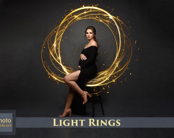 Light Rings, Overlays, Light Spot, Christmas, photo overlays, Gold, Maternity, Photoshop, Portrait, Wedding, Landscape, Session, Pregnant