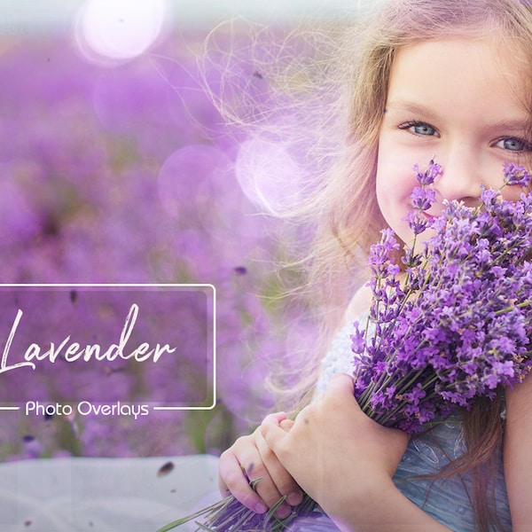 Lavender Overlays, 40 PNG Photoshop overlay, Transparent Background, Summer Spring overlays, Flowery overlays, Bokeh, Color Toning