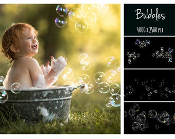 Bubbles Photoshop Overlays, Photo editing, Realistic Soap Bubble Photo Effect, Instant Download, Photoshop Overlay, Photography Overlay