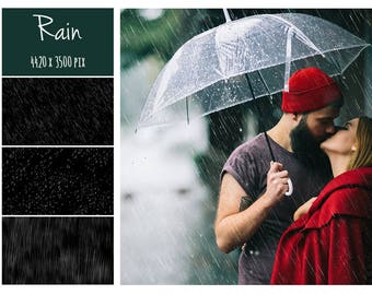 Rain Photo Overlays, Photoshop Overlay, Realistic rain, Rain Textures, Rainy Weather, Raindrop, Autumn, Photography Overlay