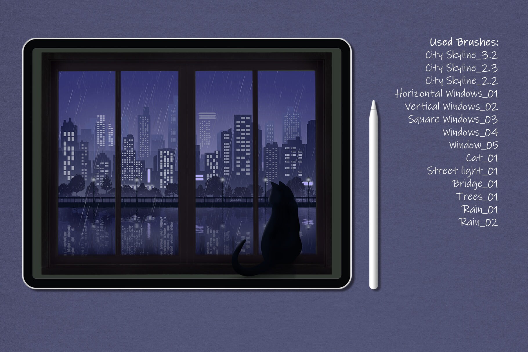 126 Procreate Cityscape Stamp Brushes, Speed Painting, Building, Night ...