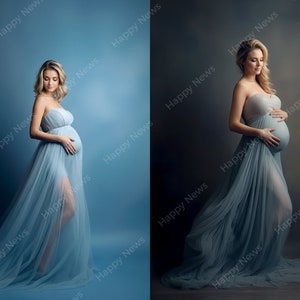 Stock Photos, Pregnant Women in Blue Dress, 8 PNG Commercial License, Generative ai, image 4