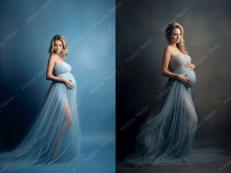 Stock Photos, Pregnant Women in Blue Dress, 8 PNG Commercial License, Generative ai, image 4