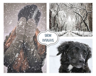 Schnee-Overlays, Fotobearbeitung, Weihnachtsbaum, Wintereffekte, echte Schnee-Overlays, Instant Download, Weihnachten, Blasen Schnee, Schnee Foto-Effekt
