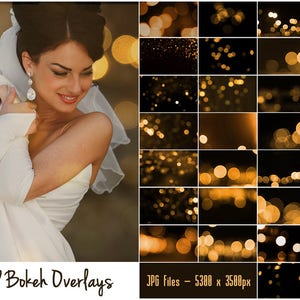 30 Gold Bokeh Overlays, Light Photo Overlays, Sunlight overlays, Bokeh, Light overlays, Toning overlays, Bokeh overlay, Christmas overlay image 2