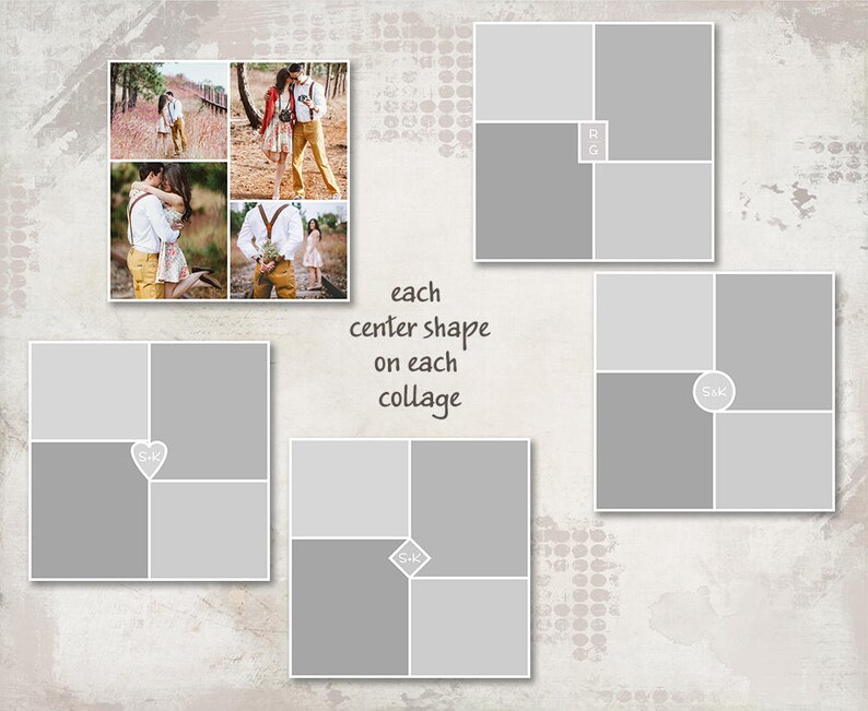 Storyboard Templates 12x12 Photo Book Photo Collage Etsy