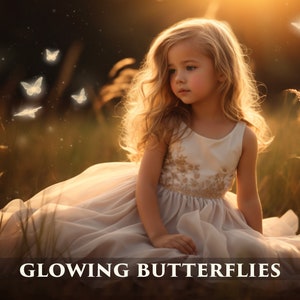 Glühende Schmetterlinge Overlays, 60 PNG, Fantasy, Magische Fee, Glitzerspur, Sternenspur, Funkelnspur, Feenstaub, Feenstaub