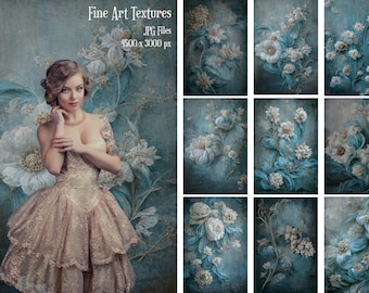 Fine Art Textures 12, Photoshop Overlays, Floral Layer, Photo editing, Textures overlays, Digital Backdrops, Digital Papers, Old Effect