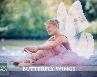 Butterfly wings overlays, fairy wings, 30 PNG, photoshop overlay, fantasy, magic, clip art, fairy overlay, photoshop, magical fairy