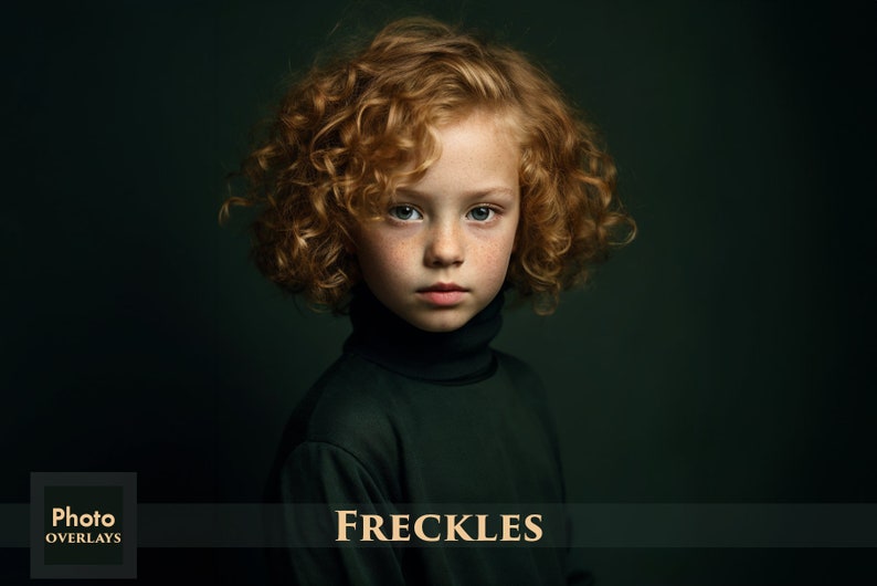 Freckles , 30 photo overlays, Photoshop, Portrait, PNG transparent background, Photo Editing, Skin Retouch, Photographer Tools image 1