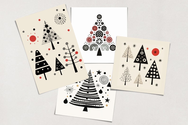 120 Procreate Winter Trees Stamp brushes, Speed Painting, Christmas Tree, Simple Illustration, Liners Procreate brushes image 5