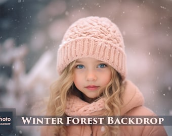 Winter Forest Backdrops, 20 Soft Tone backgrounds, Bokeh, Snow Backdrop, Cozy Winter Scene, Instant Download, Photography and Graphic Design