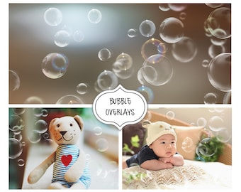 Bubbles Photoshop Overlays, Photo editing, Realistic Soap Bubble Photo Effect, Instant Download, Christmas, Photo effect, Christmas Holiday