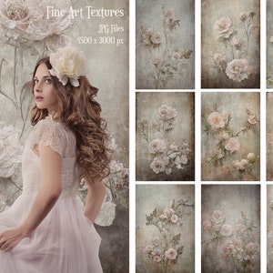 Fine Art Textures 13, Photoshop Overlays, Floral Layer, Photo editing, Textures overlays, Digital Backdrops, Digital Papers, Old Effect