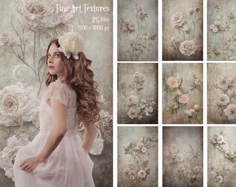 Fine Art Textures 13, Photoshop Overlays, Floral Layer, Photo editing, Textures overlays, Digital Backdrops, Digital Papers, Old Effect