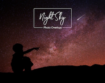 Night Sky Overlays, Moon Overlays, Photoshop overlay, Starry Sky,  Mist Overlays, Milky Way, Digital Background, Sky Backdrop, Realistic Sky