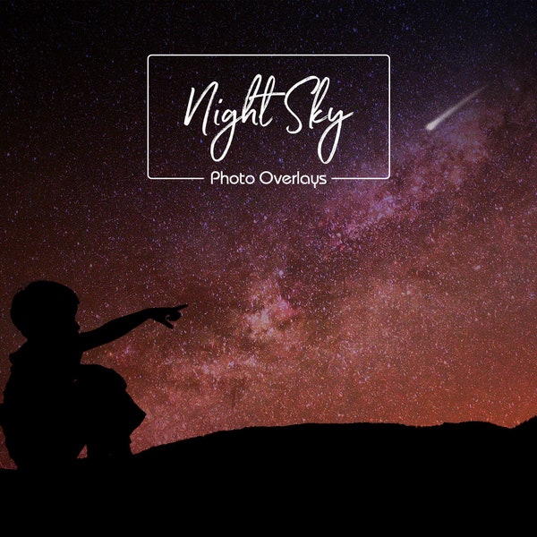 Night Sky Overlays, Moon Overlays, Photoshop overlay, Starry Sky,  Mist Overlays, Milky Way, Digital Background, Sky Backdrop, Realistic Sky