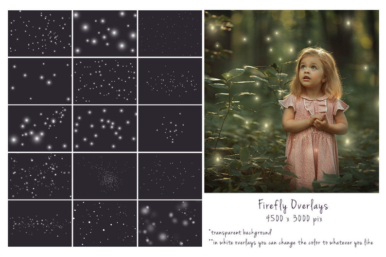 Firefly Overlays, PNG, Photoshop overlay, Fantasy, Magical fairy, Glitter trail, Star trail, Sparkle trail, Fairy Dust, Pixie dust image 2