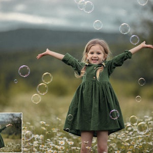 Bubbles Photoshop Overlays, Photo editing, Realistic Soap Bubble Photo Effect, Digital Backdrop, Colorful, Summer, Baby image 6