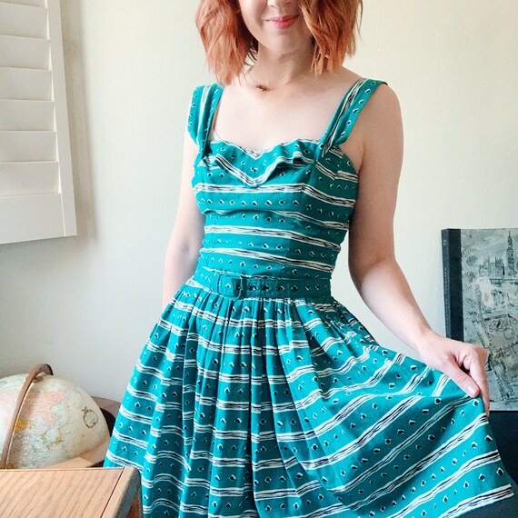 vintage summer dress, xs