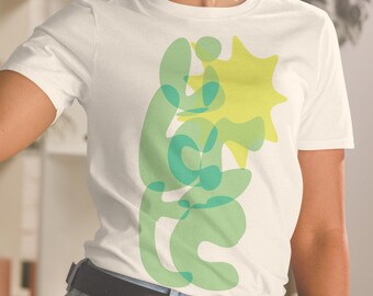 LIBERTÉ Sun Graphic T-shirt – Minimalistisk t-shirt i 100 % bomull - Franco