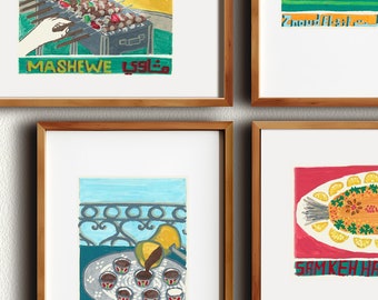 Libanesische Lebensmittel Kunstdrucke - Mach dein eigenes Set