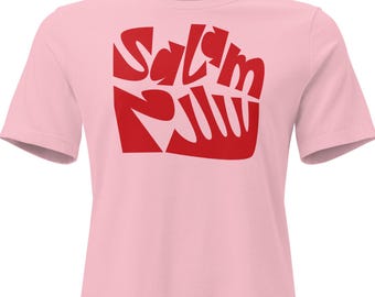 Salam T-Shirt mit arabischer und lateinischer Schrift, zweisprachiges Streetwear-Design