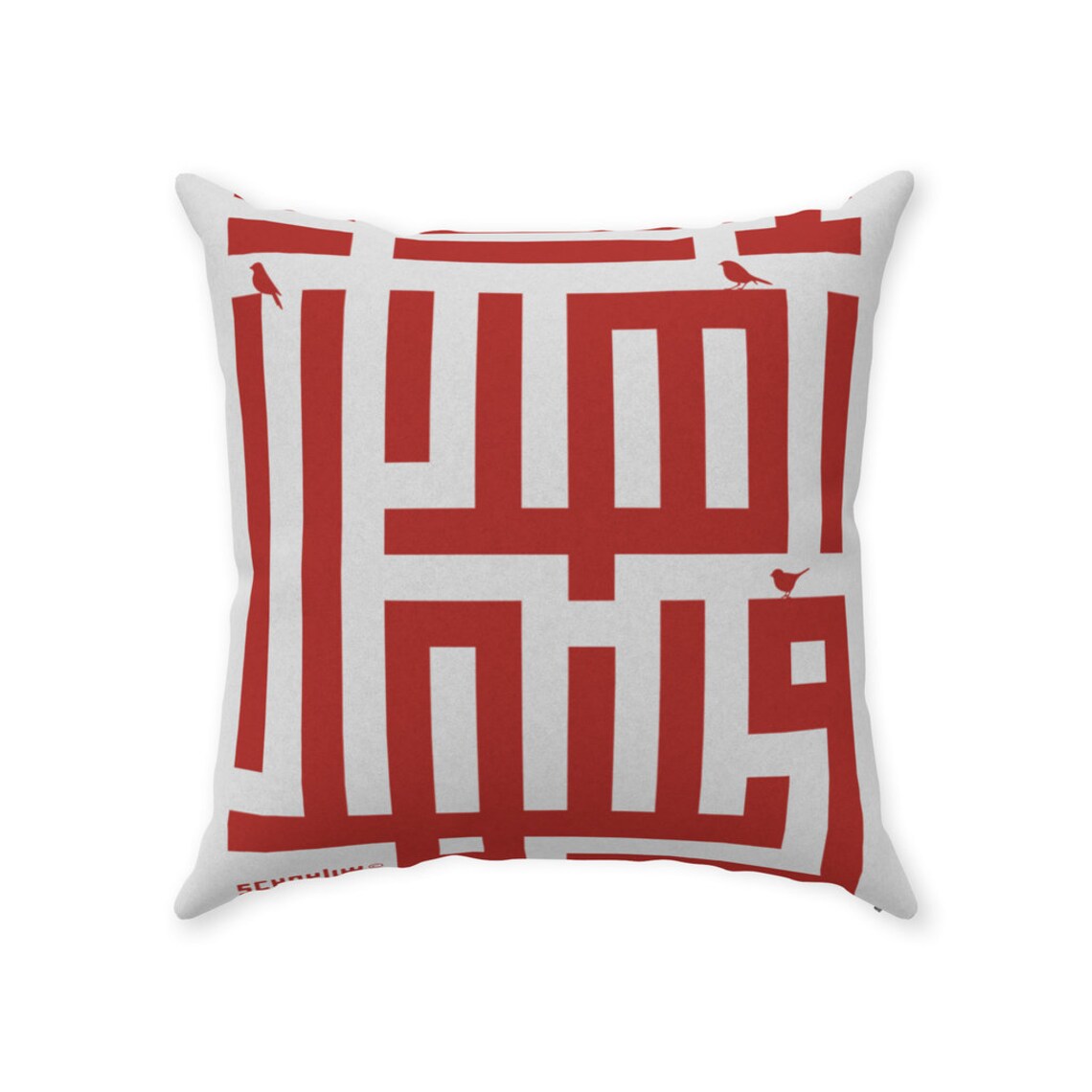 Throw Pillow Red and White Arabic Ahla Wa Sahla Etsy