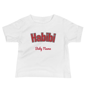 Habibi unisex Baby Jersey Short Sleeve Tee with custom name personalize this Tee