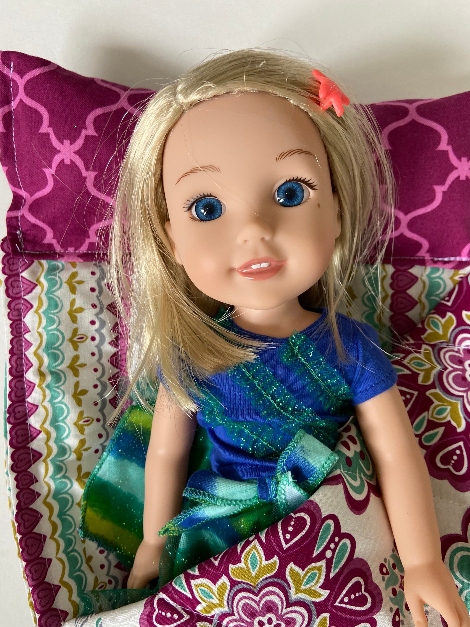 Quilted Sleeping Bag for 14 Doll Wellie Wisher Sleeping Etsy