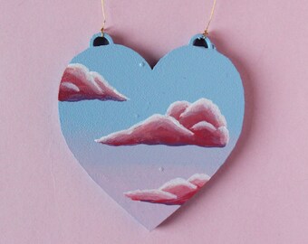 3D Printed Heart Shaped Cloud Bauble by Betty & The Lovecats