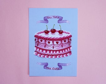 You Take The Cake A5  Valentines Print by Betty & The Lovecats