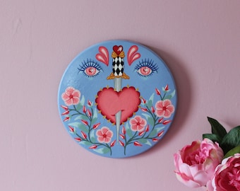 Heart and Dagger Wall Hanging by Betty & The Lovecats