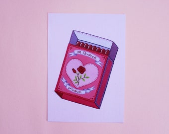 A Perfect Match A5 Valentines Print by Betty & The Lovecats
